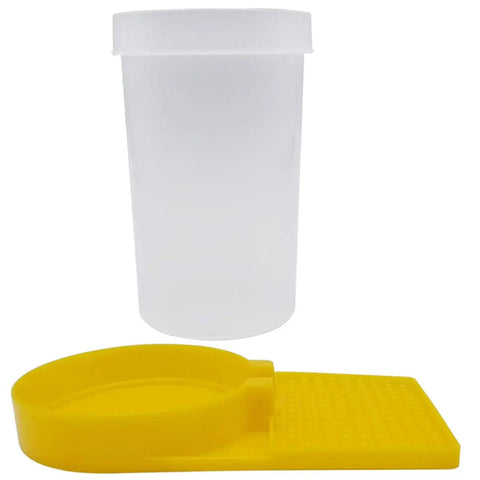 Three Pack Beehive Water Dispenser For Beekeeping Entrance Feeder, yellow plastic component with clear container, easy observation