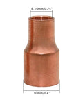 One Quarter By Three Eighths Inch Copper Reducer Coupling For HVAC Systems Refrigeration Or Hydraulic Applications Pack Of Five