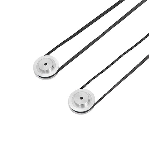 Thinking Process: aluminum alloy timing pulley with black toothed belt for CNC and 3D printer drive motion