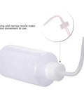 Two Pack 250ml Squeeze Wash Bottles, Narrow Mouth Plastic Safety Bottles For Medical And Plant Care, Lightweight LDPE With Measurement Scales For Cleaning, Watering Tools, Succulent Care, curved narrow nozzle