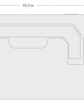 Dimensions of the 3/8 Inch Drive Torx and Tamper-Resistant Torx Bit Socket Set case, 10.2 x 6.1 x 2.5 inches, top and side views.