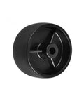 Close-up of Ten Pack 2 Inch Black PP Stem Casters With Single Wheel For Furniture Upgrade Durable Inner Hole Mount 6mm Wheel