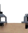Dead Nuts Accurate Ball Bearing Drill Depth Stop And Heavy Duty Steel Guide Bushing Kit For Forstner Bits on wood plank.