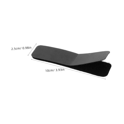 Super Strong Double Sided Hook And Loop Strips 100 Count Black Pet Film Fasteners With Sticky Back size and detail view