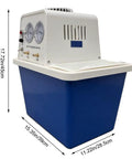 Side view of Circulating Water Vacuum Pump 110V Laboratory Vacuum Pump with Dual Gauge 15L Capacity for Vacuum Filtration