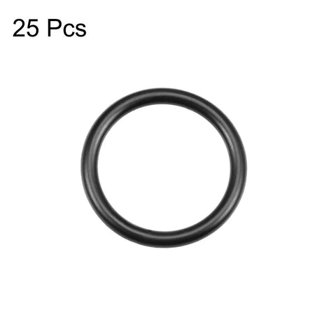 Nitrile Rubber O Rings 24mm OD 19mm ID 2.5mm Width Pack Of 25 Sealing Gaskets For Auto Plumbing And Machinery 70A Durometer NBR Built Tough For Hot Cold Temps Minus 20C To 100C Gearhead Approved, 25 pcs black NBR O-ring