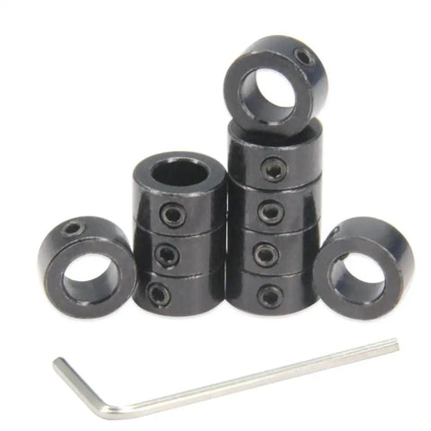 Top Shelf 10 Pack Black 8mm Shaft Lock Collars For T8 Lead Screws Hella Secure Stainless Steel Construction with hex wrench.