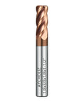 1/8 Inch Tungsten Carbide Corner Radius End Mill With TiSiN Coating, 4 Flute, 0.03 Inch Corner Radius, 35 Degree Helix, 1/8 Inch Shank