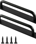 Pack Of 2 Black Barn Door Handles Sliding Pull Handles For Cabinets And Drawers High Performance Kitchen Hardware For Wooden Doors Matte Finish