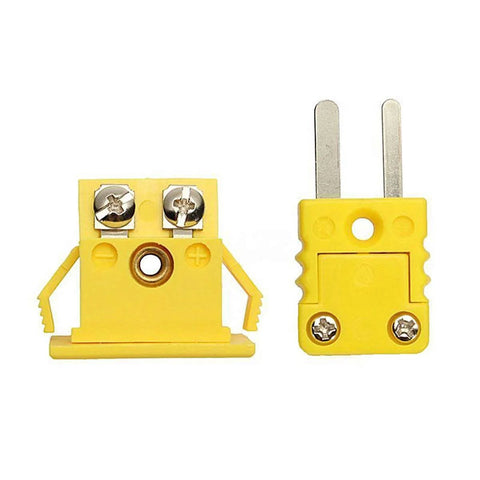 SeaISee 2-piece yellow K-Type panel-mount thermocouple socket and plug connector
