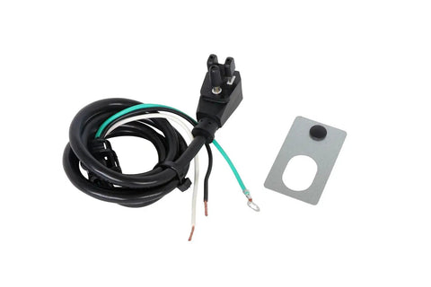 Power Cord Kit For Kenmore And Whirlpool Hoods And Vent Fans Replacement Cable With Broad Model Coverage showing cord and plate.