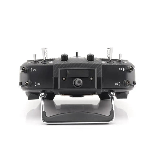 Front view of Carbon Fiber RC Transmitter With Hall Gimbals And EdgeTX OpenTX Support, 2.4GHz 16 Channel Radio, MKII Version