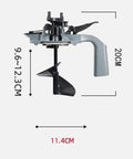 Paint Mixing Lid With Universal Bearing Spindle For Easy Stirring, side view with dimensions for 1L and 4L containers.