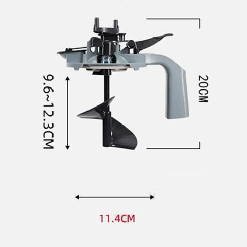 Paint Mixing Lid With Universal Bearing Spindle For Easy Stirring, side view with dimensions for 1L and 4L containers.