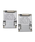 Built Damn Tough 18650 And 21700 Lithium Battery Management Board 6S To 10S with max 30A load, side view of two circuit boards.