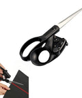 Laser Guided Scissors Pro Grade For Fabric And Paper With Ergonomic Handle, showcasing heavy-duty stainless steel blades.