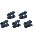 Five carbon steel offset half links in a pack for Thirty Five Roller Chain Offset Half Link With Three Eighths Inch Pitch, ANSI compatible.