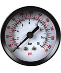 Top Shelf Air Pressure Regulator Valve For Compressor With Included Dial Gauge And Quick Lock Knob showing dial gauge at 10 psi.