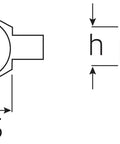Technical drawing of Pro Grade Fine Tooth Ratchet Insert For Three Eighth Inch Sockets Sixty Tooth Precision With A Six Degree Swing