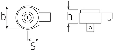 Technical drawing of Pro Grade Fine Tooth Ratchet Insert For Three Eighth Inch Sockets Sixty Tooth Precision With A Six Degree Swing