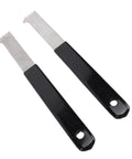 2 Pack Paver Puller Tool With Micro Teeth Joint Scraper And Gripper Slots For Lifting And Removing Pavers, black handles