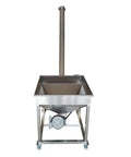 Automatic Screw Powder Feeding Machine Integrating Vibrating Hopper Inclined Conveyor 220V Heavy Duty Industrial Loader with stainless steel design.