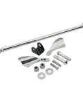Steel Bolt On Rear Panhard Bar For 8 Inch And 9 Inch Rear Axles With Rock Solid Pinion Bearing Support Mount Track Bar Set Two Inches Higher For Maximum Control Adjustable Length For A Custom Fit, chrome bar with brackets and hardware