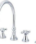 Workhorse Deck Mount Kitchen Faucet With Brass Sprayer, Built For Busy Kitchens, Eight And A Quarter Inch Spout, Six Seven Eighth Inch Clearance