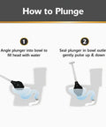 How to use Top Tier Beehive Styled Toilet Plunger With Durable Fifteen Inch Grip and Six Inch Rubber Suction Cup to unclog drains.