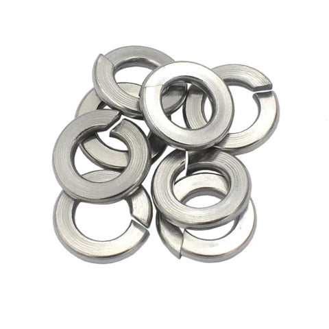 Heavy Duty 304 Stainless Steel Spring Lock Washers 100 Pack 5/16 Inch Durable Split Lock Rings for auto, marine, bike and shop projects