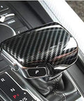Sport Style Carbon Fiber Print Gear Shift Knob Cover Trim for Audi A4 B9 A5 Q5 Q7 S4 S5 SQ5 2017-2025 installed view