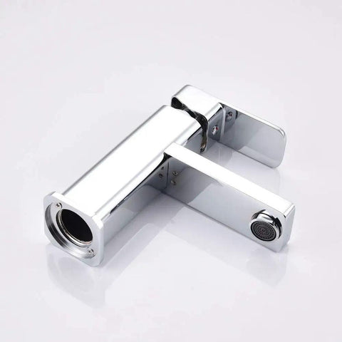 Single Handle Chrome Bathroom Faucet For One Hole Washbasin Deck Mount No Fuss Install With Ceramic Cartridge Leak Proof Design
