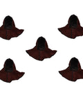 Five Pack Cowhide Welding Hood Cap And Neck Drape For Welders And Metalworkers shown on white background.