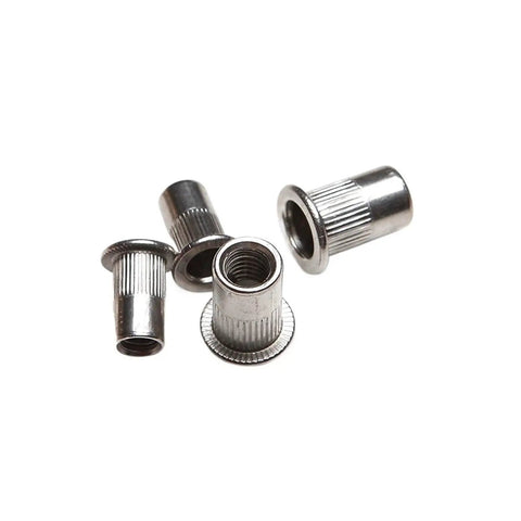 Heavy Duty Aluminum Rivnut Insert Tool Kit With 30 Pieces Silver Flat Head Rivets Perfect For M3 To M12 High Temp Work And Outdoor Use, silver rivnuts