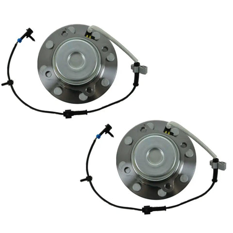 Straight Up Reliable Front Wheel Bearing And Hub Assembly Pair For Chevy Express Gmc Savana 2500 3500, 8-lug design, includes wiring harness.