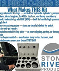 Boss Seal Kit For SAE Straight Thread Tube Fittings, 212-Piece Buna-N O-Ring Assortment with organizer and tools shown