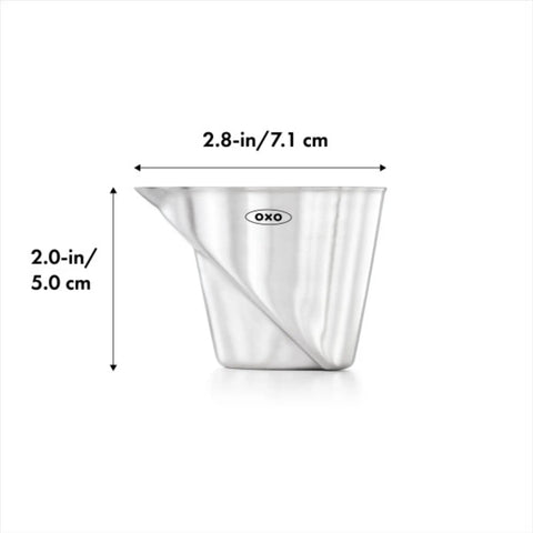 Stainless Steel Angled Measuring Jigger For Easy Reading From Above With Dual Ounce And Tablespoon Markings Dishwasher Safe Kitchen Tool Built
