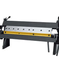 Front view of 24 Inch Pan And Box Brake With Removable 2 Inch 3 Inch And 4 Inch Fingers, Floor Standing Metal Sheet Bending Brake W-2420a.