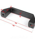 Two Pack Black Aluminum Alloy Rectangular Industrial Pull Handles For 30 Series Aluminum Extrusion Profiles 140mm Long 24mm Wide