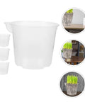 4 Pack Self Watering Flower Pots With Automatic Water Absorbing Design Easy Maintenance Planters For Healthy Plants Ideal Indoor Garden Pots For Home Office Or Apartment Decor, white plastic set