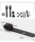 Full Extension Telescopic Drawer Slides Kit with Smooth Quiet Soft Close and Hydraulic Dampers detail view and measurements