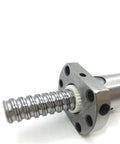Close-up of SFU1605 Ball Screw Kit 200 750mm with flange single ball nut, BK BF12 end support in durable heat-treated steel.