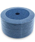 Killer Grade 24 Grit Zirconia Resin Fiber Discs For Slick Weld Blending Fast Grinding On Steel Wood And Fiberglass 7 Inch With 7 8 Inch Arbor Hole 25 Pack displayed in a circular stack.