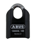 Front view of 190CS 60 High Security Solid Steel Combination Padlock With 4 Dial Resettable Combination Closed Shackle Hardened Steel Jacket