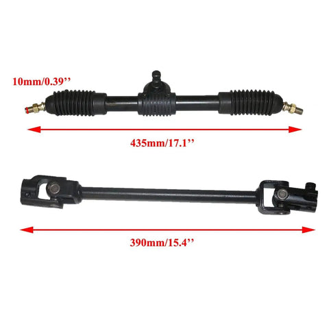 Go Kart Steering Rack Pinion Kit With Adjustable Rack Shaft And Tie Rods For 110cc To 150cc heavy-duty gear replacement