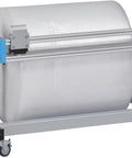 Heavy Duty Rolling Wrapping Paper Holder And Bubble Wrap Dispenser With Integrated Cutter and Smooth 360 Degree Swivel Casters.