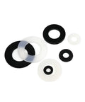 Plastic Flat Washer Assortment Kit M2 To M10 With Nylon Spacers And Gaskets In Black And White Four Thousand Four Hundred Seventy Five Pieces For Quick Fix And Handy DIY Projects, assorted plastic washers
