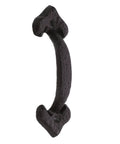 Side view of Retro Style Cabinet Door Pull Handles 1 Set Sturdy Furniture Grips For Cabinets Closets And Dressers Vintage Design Easy To Open No Burrs For A Comfy Touch black metal handle