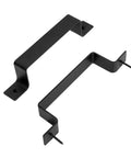 Sleek black steel Dope Black Barn Door Handle Set for Sliding Doors And More, shown in a 2 pack with hidden mount design.