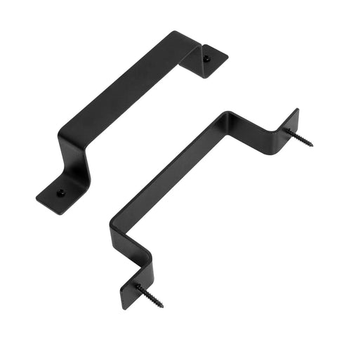 Sleek black steel Dope Black Barn Door Handle Set for Sliding Doors And More, shown in a 2 pack with hidden mount design.